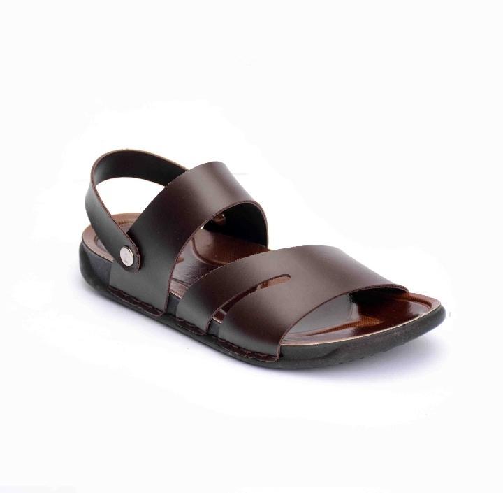 Men's Fancy Brown Synthetic Leather Sandals - Perfect for Formal, Casual & Hoop Styles