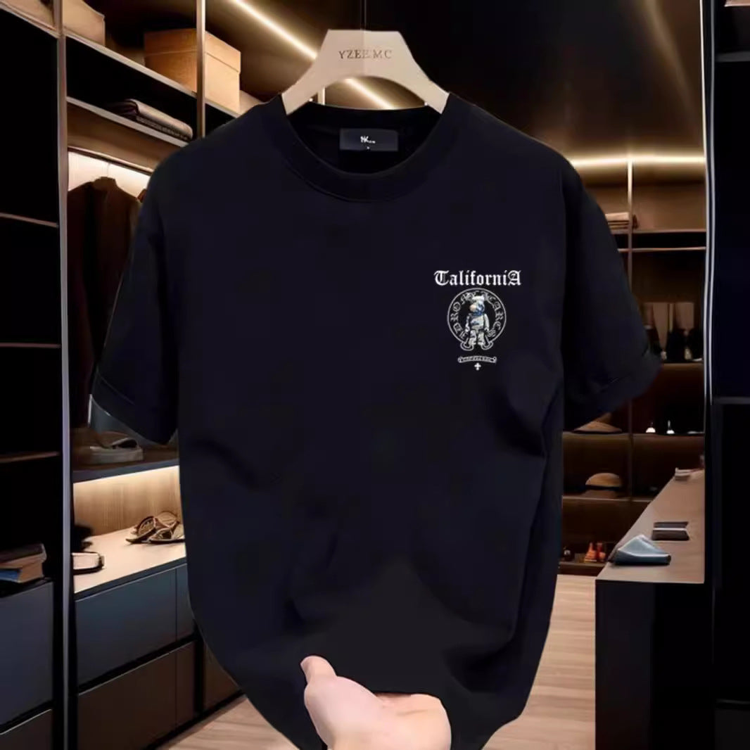 European T-shirt men's 2026 summer new ins fashion brand street round neck top for lovers