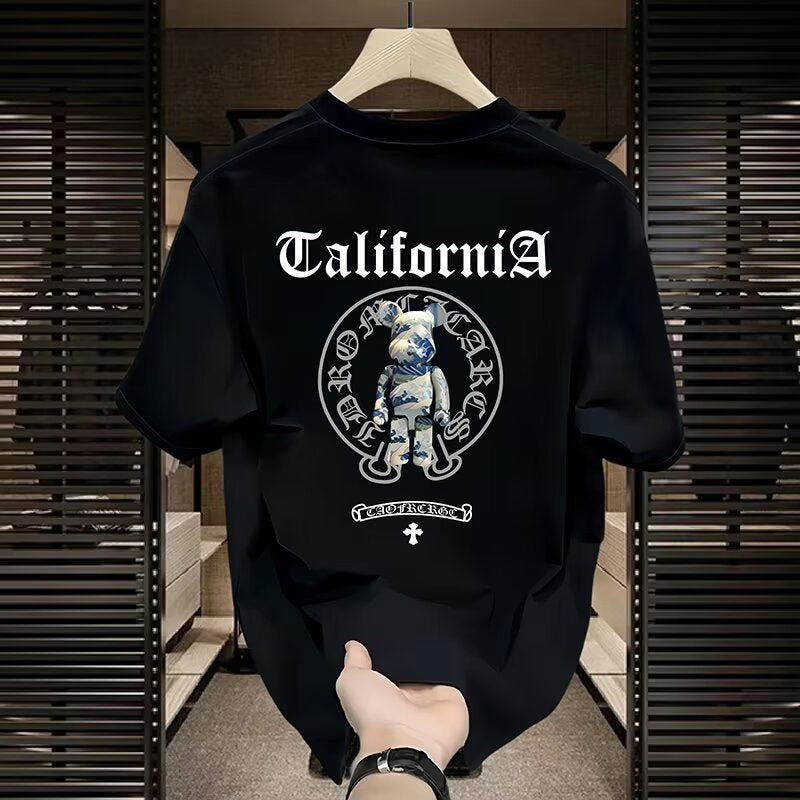 European T-shirt men's 2026 summer new ins fashion brand street round neck top for lovers